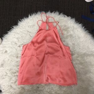 Hot Pink Satin Tank Top